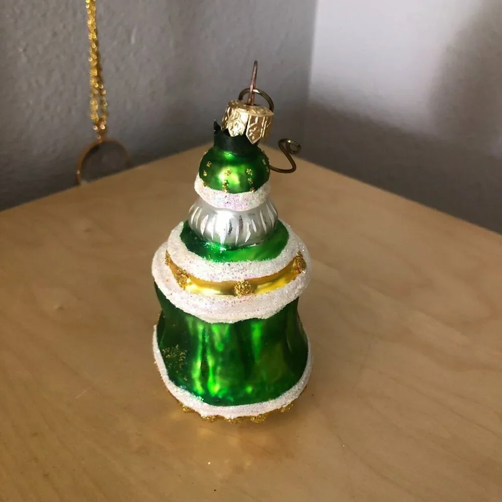 VTG 1995 Christopher Radko Royal Westminster Santa Ornament 95-189-2 Green Robe